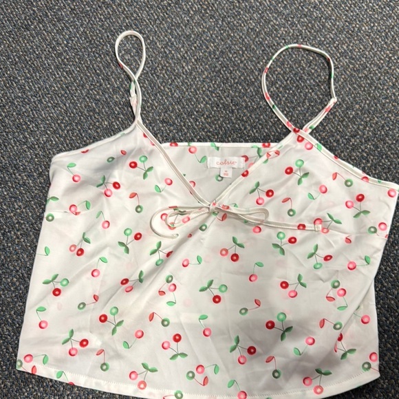 Colsie cherry pajama top M // 062007 - Picture 1 of 2